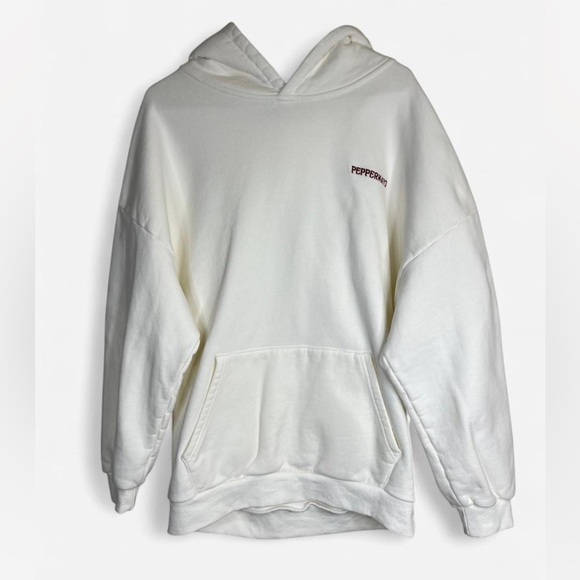 Peppermayo Exclusive Signature Oversized Hoodie In Ivory. - Picture 2 of 8
